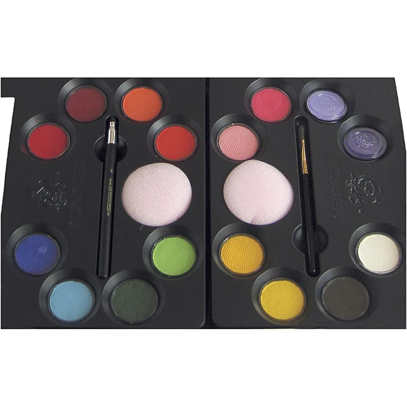 Wasserschminke-Set mit Schritt-für-Schritt-Anleitung, Sortierte Farben, 1 Set [HOB-76132]