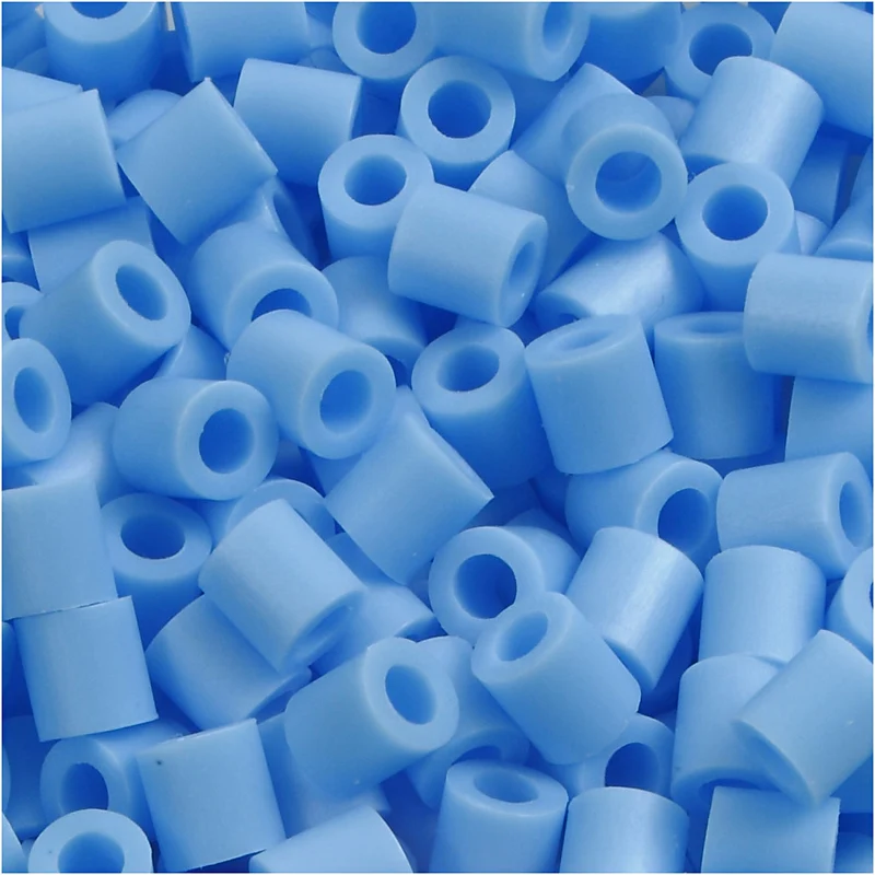 Bügelperlen, Größe 5x5 mm, Lochgröße 2,5 mm, medium, Pastellblau (32224), 1100 Stk/ 1 Pck [HOB-751230]