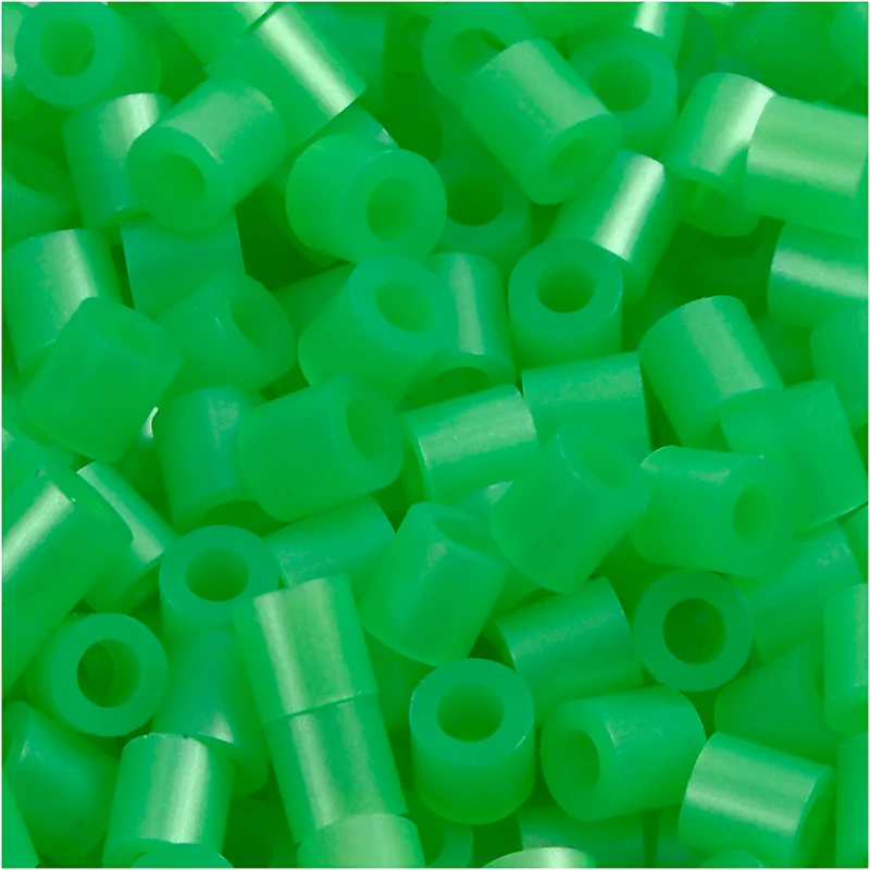 Bügelperlen, Größe 5x5 mm, Lochgröße 2,5 mm, medium, Perlmuttgrün (32240), 1100 Stk/ 1 Pck [HOB-751220]