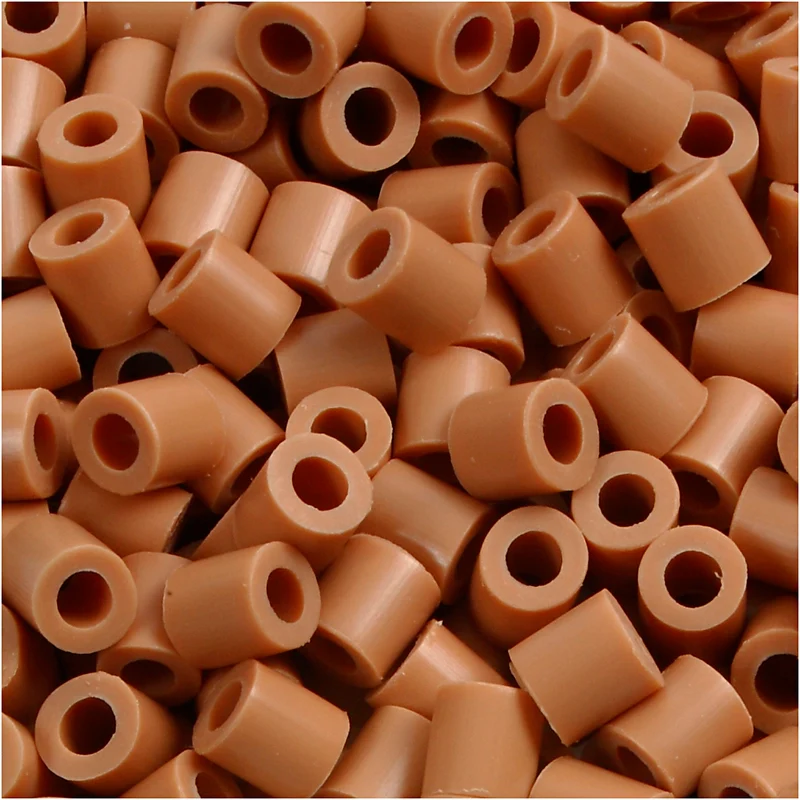 Bügelperlen, Größe 5x5 mm, Lochgröße 2,5 mm, medium, Hellbraun (32260), 1100 Stk/ 1 Pck [HOB-751200]