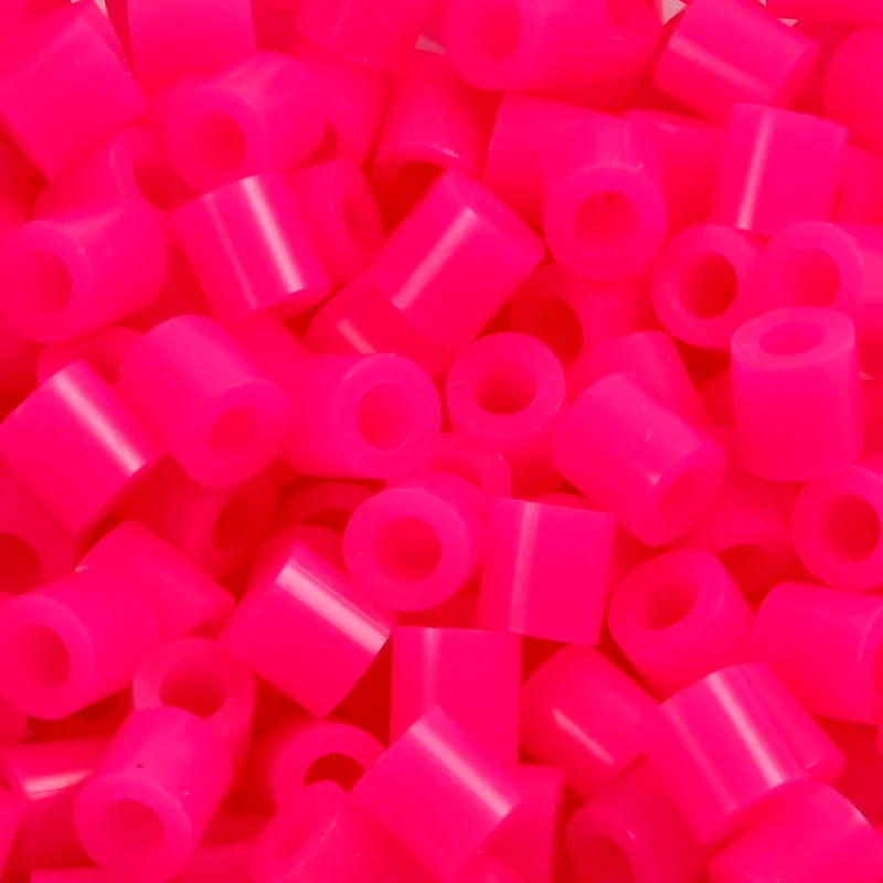 Bügelperlen, Größe 5x5 mm, Lochgröße 2,5 mm, medium, Pink (32258), 6000 Stk/ 1 Pck [HOB-751181]