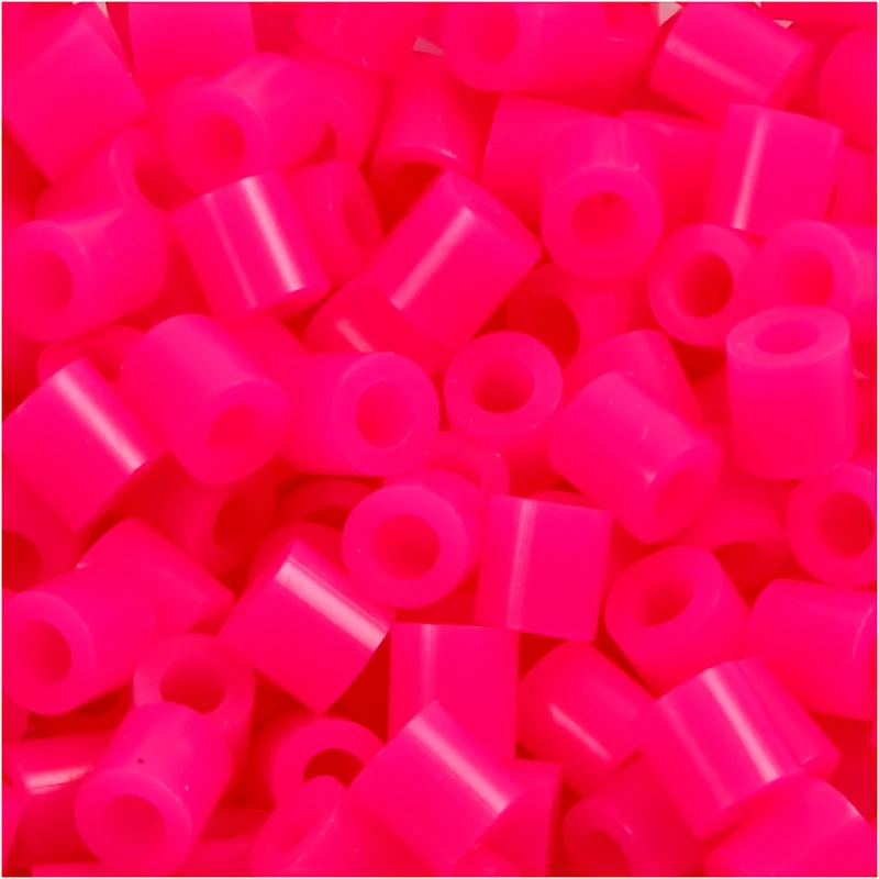 Bügelperlen, Größe 5x5 mm, Lochgröße 2,5 mm, medium, Pink (32258), 1100 Stk/ 1 Pck [HOB-751180]
