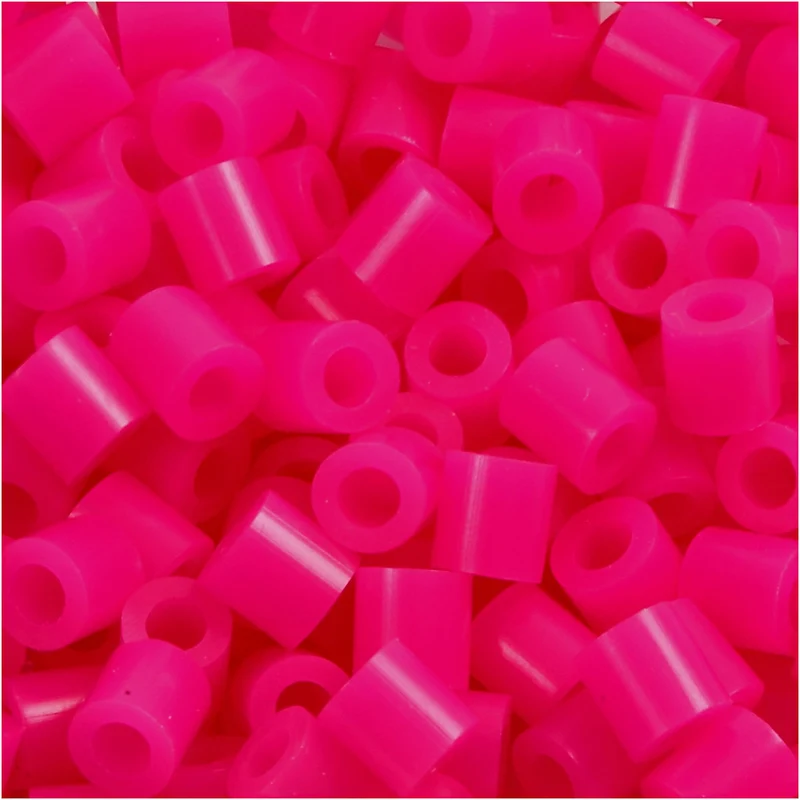 Bügelperlen, Größe 5x5 mm, Lochgröße 2,5 mm, medium, Pink (32258), 1100 Stk/ 1 Pck [HOB-751180]