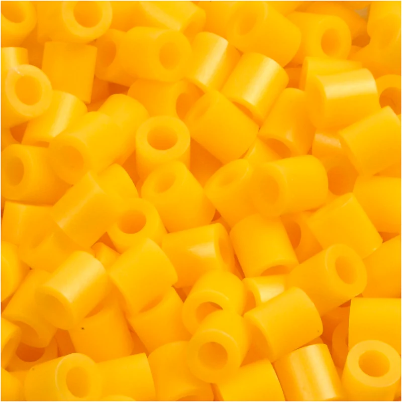 Bügelperlen, Größe 5x5 mm, Lochgröße 2,5 mm, medium, Gelb (32227), 6000 Stk/ 1 Pck [HOB-751141]