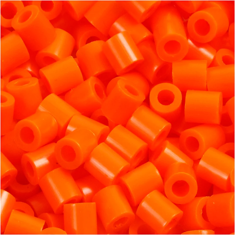 Bügelperlen, Größe 5x5 mm, Lochgröße 2,5 mm, medium, Orange (32233), 6000 Stk/ 1 Pck [HOB-751131]