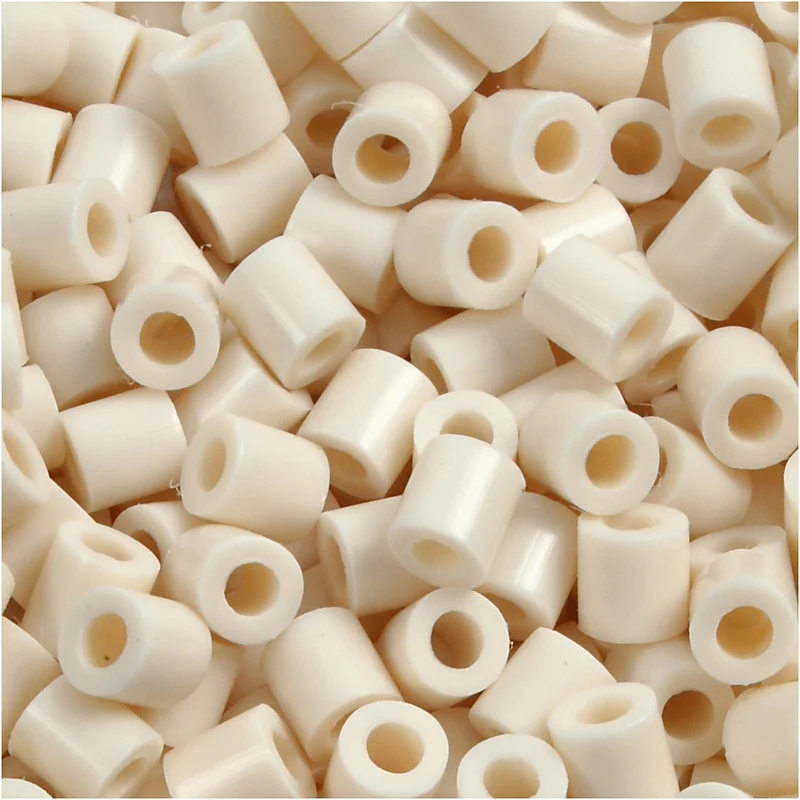 Bügelperlen, Größe 5x5 mm, Lochgröße 2,5 mm, medium, Hellbeige (32251), 1100 Stk/ 1 Pck [HOB-751120]