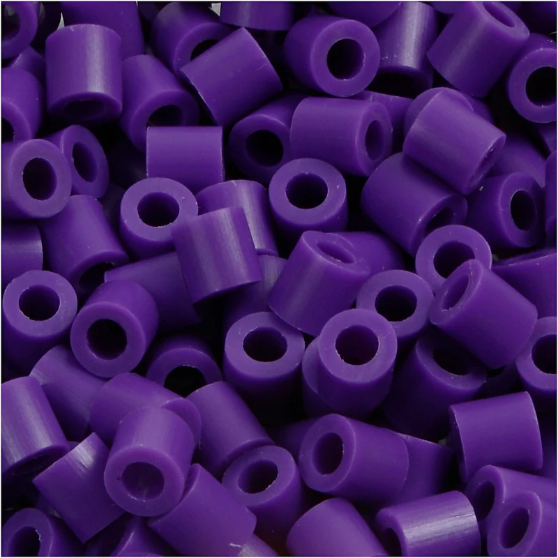 Bügelperlen, Größe 5x5 mm, Lochgröße 2,5 mm, medium, Dunkellila (32234), 1100 Stk/ 1 Pck [HOB-751110]