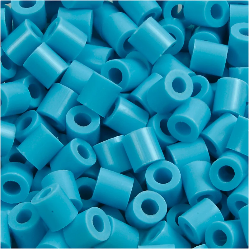 Bügelperlen, Größe 5x5 mm, Lochgröße 2,5 mm, medium, Türkis (32256), 6000 Stk/ 1 Pck [HOB-751101]