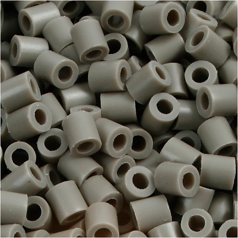 Bügelperlen, Größe 5x5 mm, Lochgröße 2,5 mm, medium, Aschgrau (32226), 6000 Stk/ 1 Pck [HOB-751081]