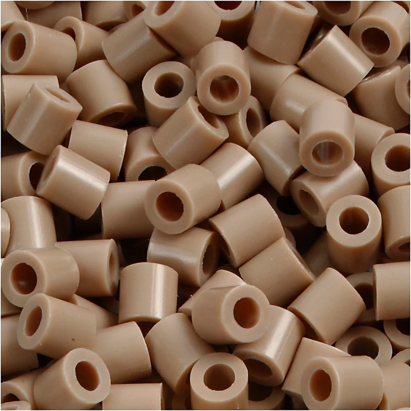 Bügelperlen, Größe 5x5 mm, Lochgröße 2,5 mm, medium, Beige (32248), 1100 Stk/ 1 Pck [HOB-751060]