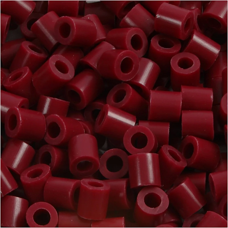 Bügelperlen, Größe 5x5 mm, Lochgröße 2,5 mm, medium, Weinrot (32239), 6000 Stk/ 1 Pck [HOB-751041]
