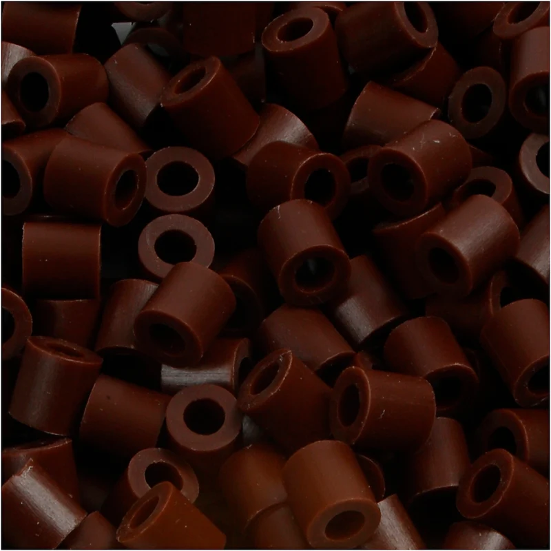 Bügelperlen, Größe 5x5 mm, Lochgröße 2,5 mm, medium, Braun (32229), 6000 Stk/ 1 Pck [HOB-751031]