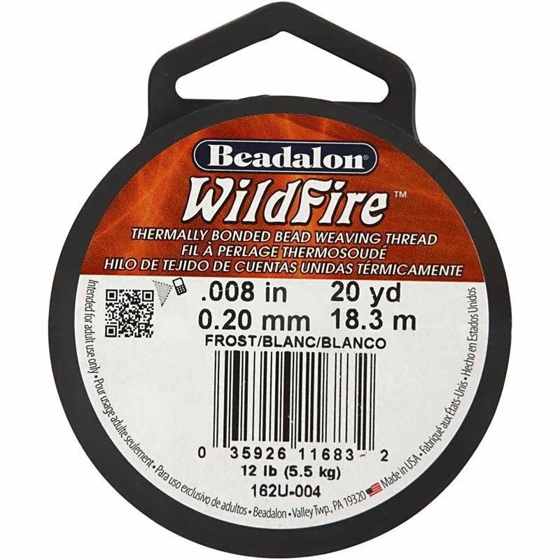 Schmuckfaden, Dicke 0,2 mm, Weiß, 18.30 m/ 1 Rolle [HOB-61014]