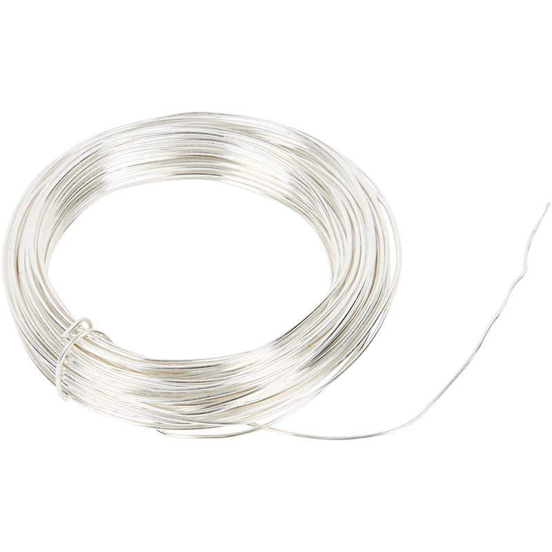 Metalldraht, Dicke 1 mm, Versilbert, 4 m/ 1 Rolle [HOB-61010]