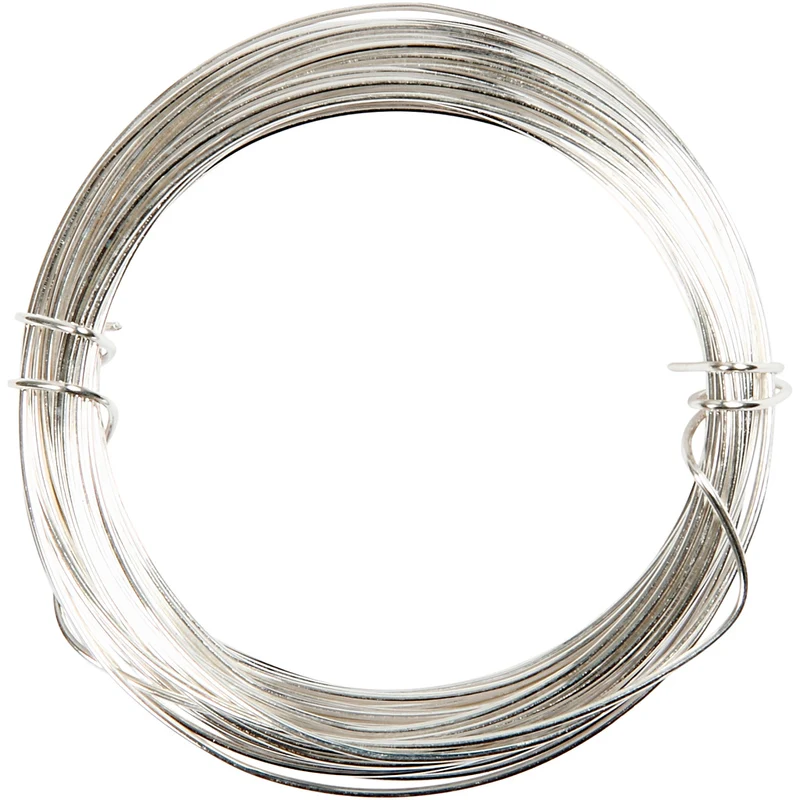 Silberdraht, Dicke 0,8 mm, Versilbert, 6 m/ 1 Rolle [HOB-61008]