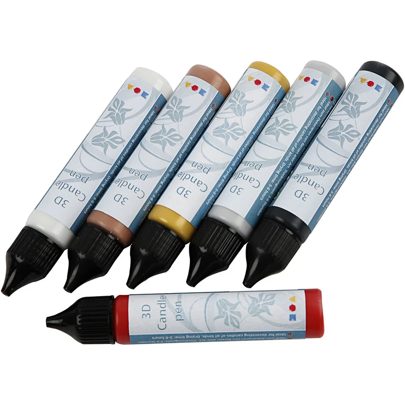 Kerzenstifte, Standard-Farben, 6x28 ml/ 1 Pck [HOB-73514]