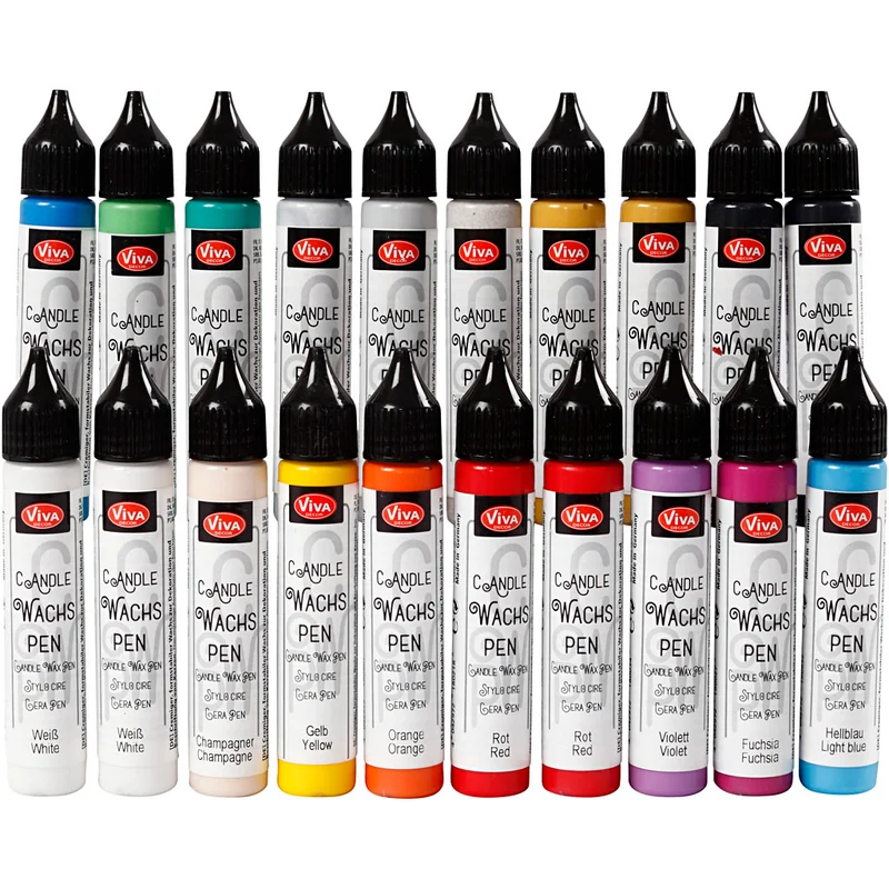 Kerzenstifte, Sortierte Farben, 20x28 ml/ 1 Pck [HOB-73510]