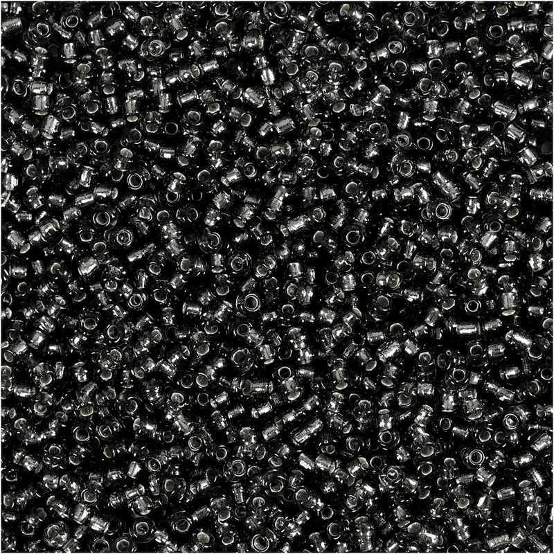 Rocailleperlen, D 1,7 mm, Größe 15/0, Lochgröße 0,5-0,8 mm, Graugrün, 25 g/ 1 Pck [HOB-686740]
