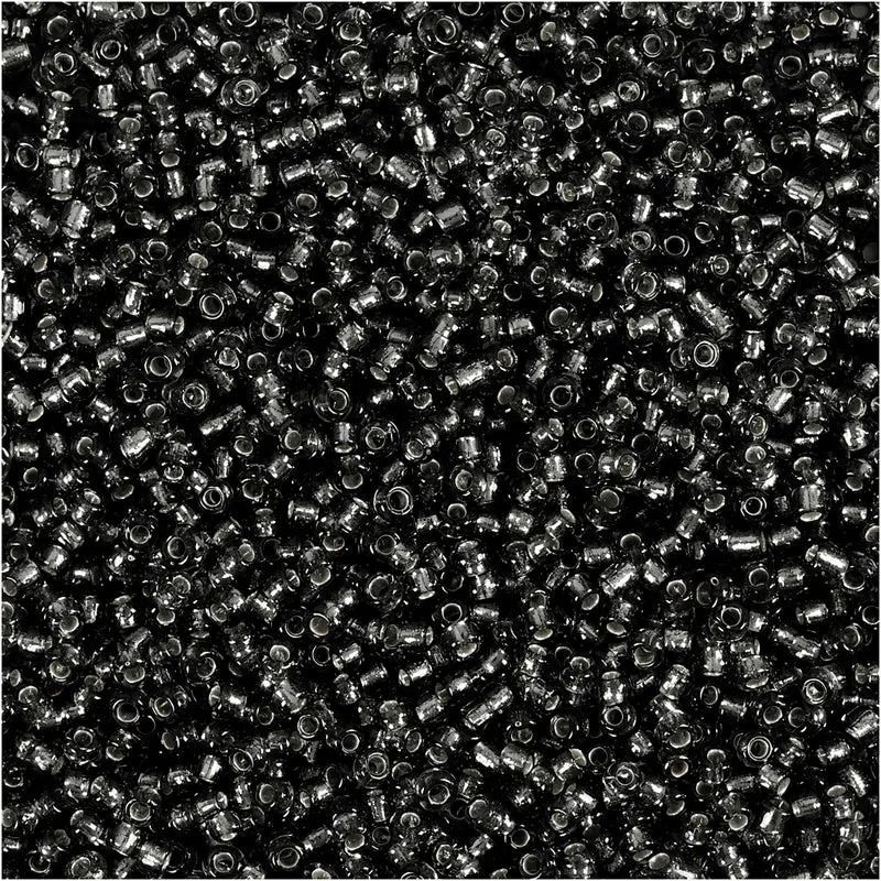 Rocailleperlen, D 1,7 mm, Größe 15/0, Lochgröße 0,5-0,8 mm, Graugrün, 500 g/ 1 Btl. [HOB-68674]