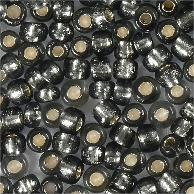 Rocailleperlen, D 1,7 mm, Größe 15/0, Lochgröße 0,5-0,8 mm, Graugrün, 500 g/ 1 Btl. [HOB-68674]
