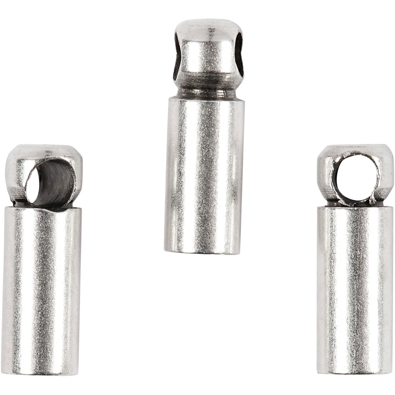 Endkappen, L 8 mm, D 2 mm, Versilbert, 10 Stk/ 1 Pck [HOB-604910]