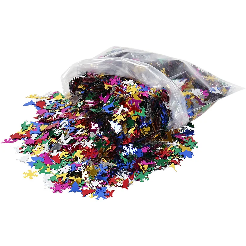 Pailletten, Größe 15 mm, Metallic-Farben, 250 g/ 1 Pck [HOB-61860]