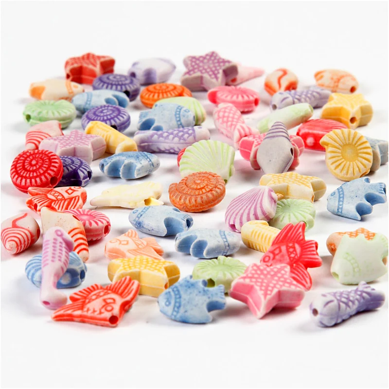 Pastell-Mix, Größe 9-12 mm, Lochgröße 1,2 mm, ca. 380 Stk, 110 g, 175 ml/ 1 Pck [HOB-699801]