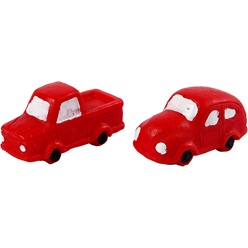 Miniatur-Figuren, H 20 mm, L 40 mm, Rot, 2 Stk/ 1 Pck [HOB-69839]