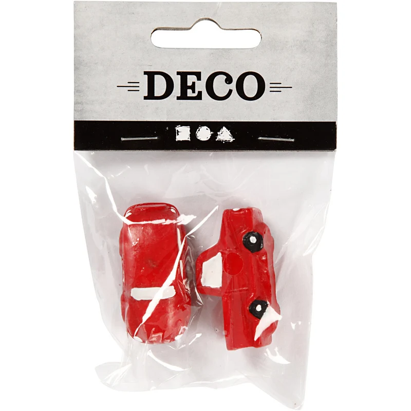 Miniatur-Figuren, H 20 mm, L 40 mm, Rot, 2 Stk/ 1 Pck [HOB-69839]