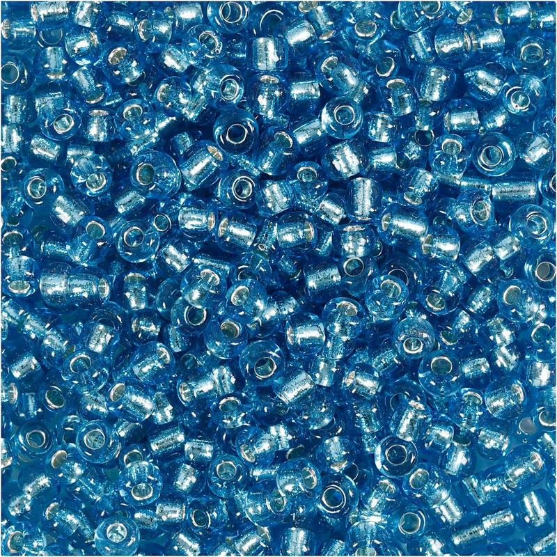 Rocailleperlen, D 3 mm, Größe 8/0, Lochgröße 0,6-1,0 mm, Türkis transparent, 25 g/ 1 Pck [HOB-682201]