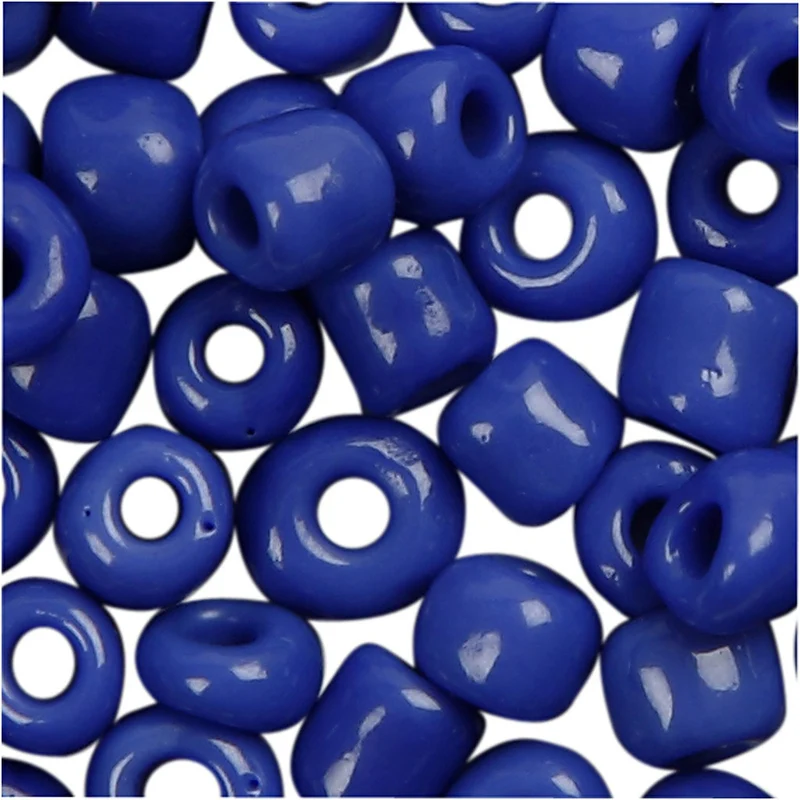 Rocailleperlen, D 3 mm, Größe 8/0, Lochgröße 0,6-1,0 mm, Blau, 25 g/ 1 Pck [HOB-682051]