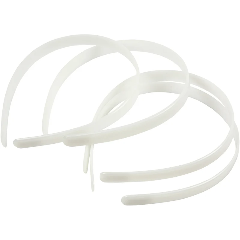 Haarreifen, B 13 mm, Weiß, 5 Stk/ 1 Pck [HOB-601031]