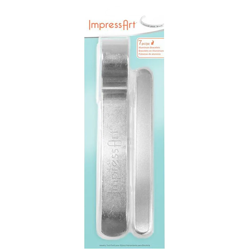Biegewerkzeug und Metallbänder für Armreifen, L 15 cm, B 6-106 mm, Aluminium, 1 Set [HOB-67594]