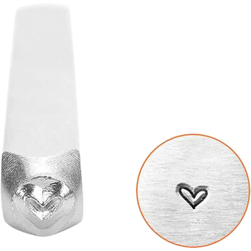 Prägestempel, Herz, L 65 mm, Größe 3 mm, 1 Stk [HOB-67567]