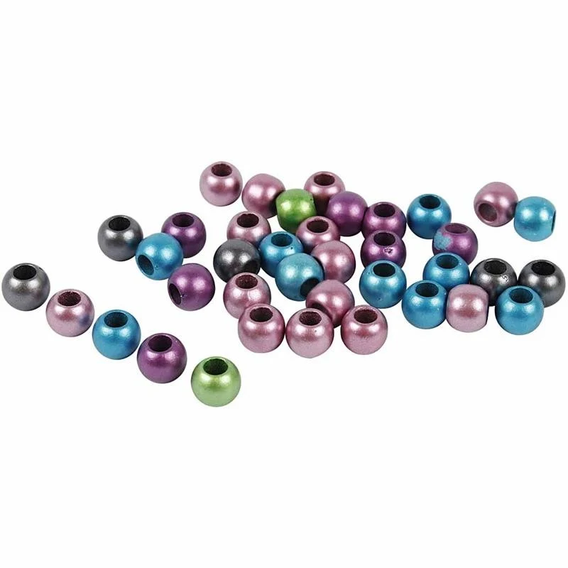 Pony-Perlen, D 10 mm, Lochgröße 4 mm, ca. 1000 Stk, 380 g, 700 ml/ 1 Dose [HOB-61718]