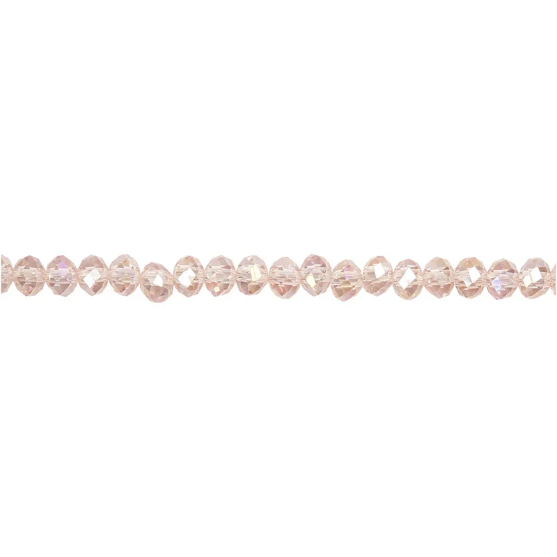 Glasschliffperlen, Größe 3x4 mm, Lochgröße 0,8 mm, Rosa, 100 Stk/ 1 Pck [HOB-61666]