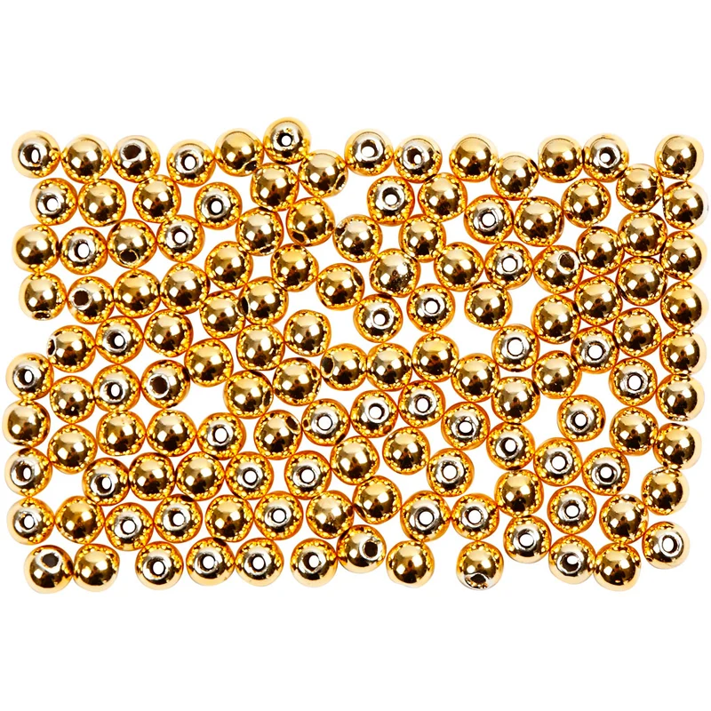 Schmuckperlen, D 2,7 mm, Lochgröße 0,7 mm, Gold, 150 Stk/ 1 Pck [HOB-698021]