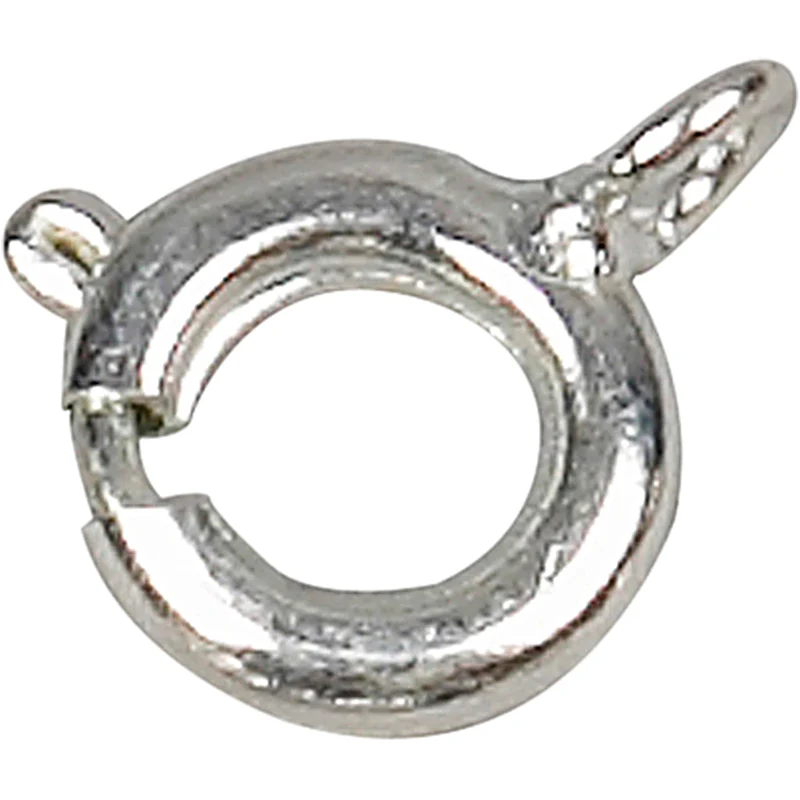 Federringverschluss, D 7 mm, Silber, 100 Stk/ 1 Pck [HOB-600301]