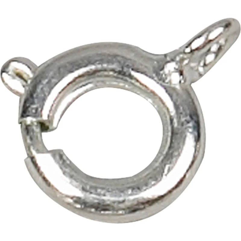 Federringverschluss, D 7 mm, Silber, 10 Stk/ 1 Pck [HOB-600300]