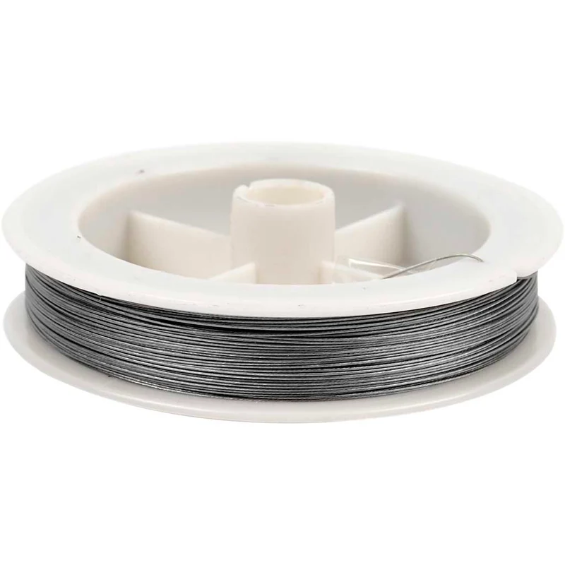 Schmuckdraht, Dicke 0,38 mm, Silber, 100 m/ 1 Rolle [HOB-61586]