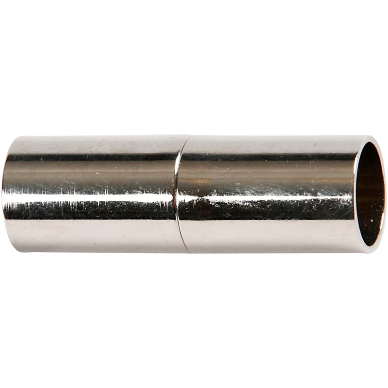 Magnetverschluss, L 23 mm, Lochgröße 6 mm, Versilbert, 2 Stk/ 1 Pck [HOB-60023]