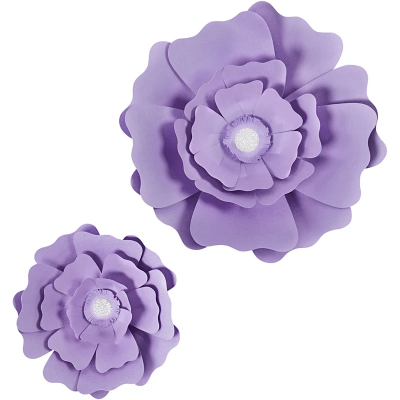 Papierblumen, D 15+25 cm, 230 g, Flieder, 2 Stk/ 1 Pck [HOB-599905]