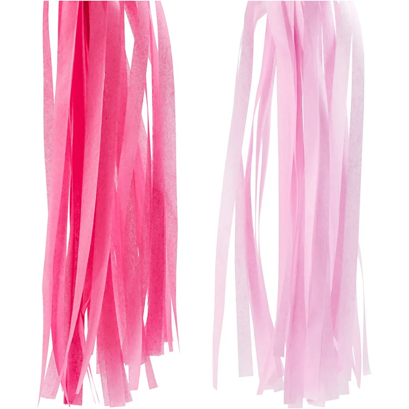 Papier-Quasten, Größe 12x35 cm, Pink, Rosa, 12 Stk/ 1 Pck [HOB-599809]