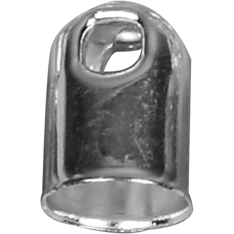 Endkappen, D 6 mm, Versilbert, 50 Stk/ 1 Pck [HOB-61305]