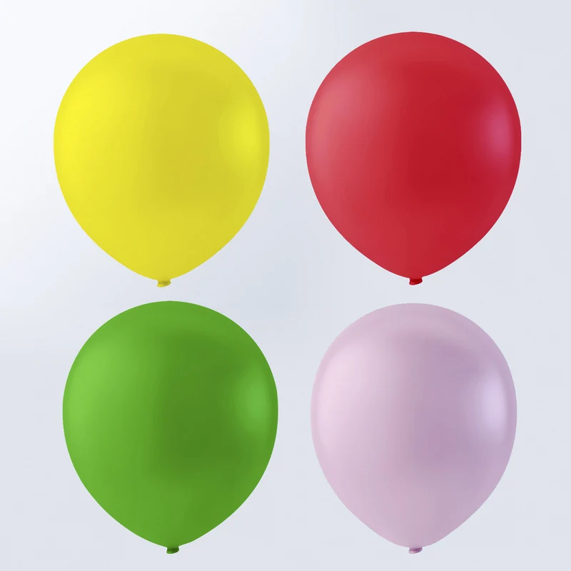 Ballons, rund, D 23 cm, Neonfarben, 10 Stk/ 1 Pck [HOB-59175]