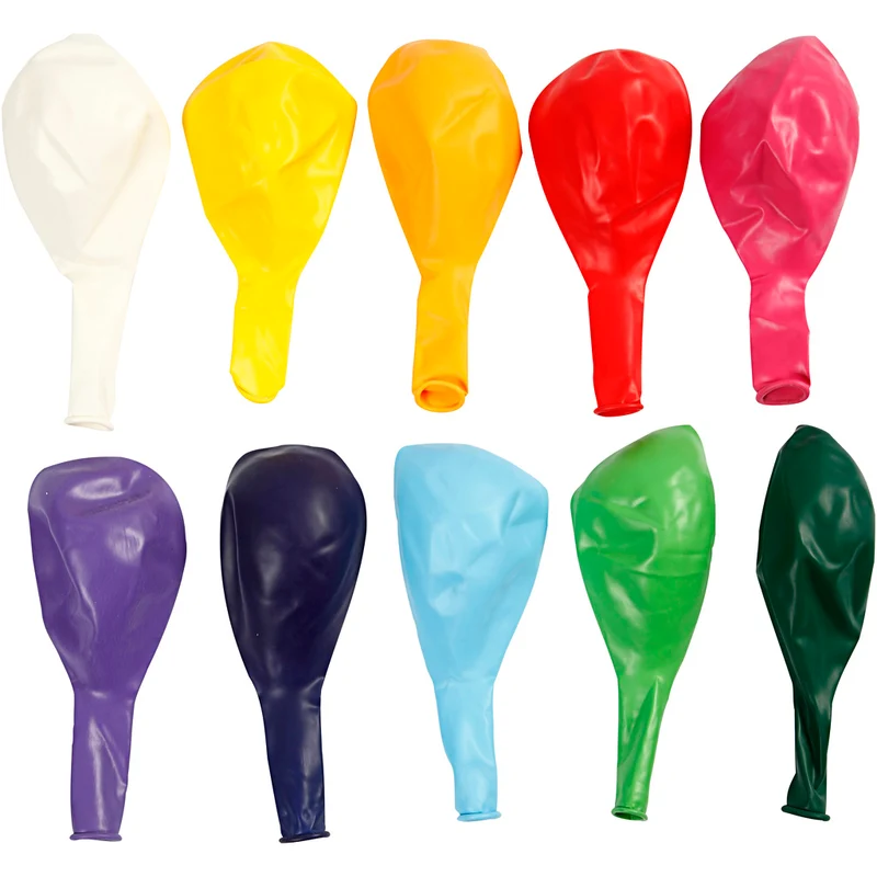 Ballons, rund, D 23 cm, Sortierte Farben, 10 Stk/ 1 Pck [HOB-59173]