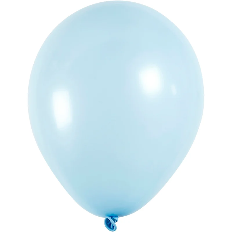 Ballons, rund, D 23 cm, Hellblau, 10 Stk/ 1 Pck [HOB-59161]