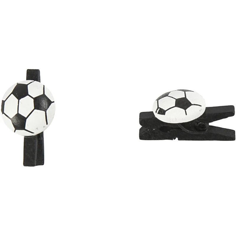 Fußballklammer, Größe 14x25 mm, Dicke 12 mm, Schwarz, 10 Stk/ 1 Pck [HOB-599702]