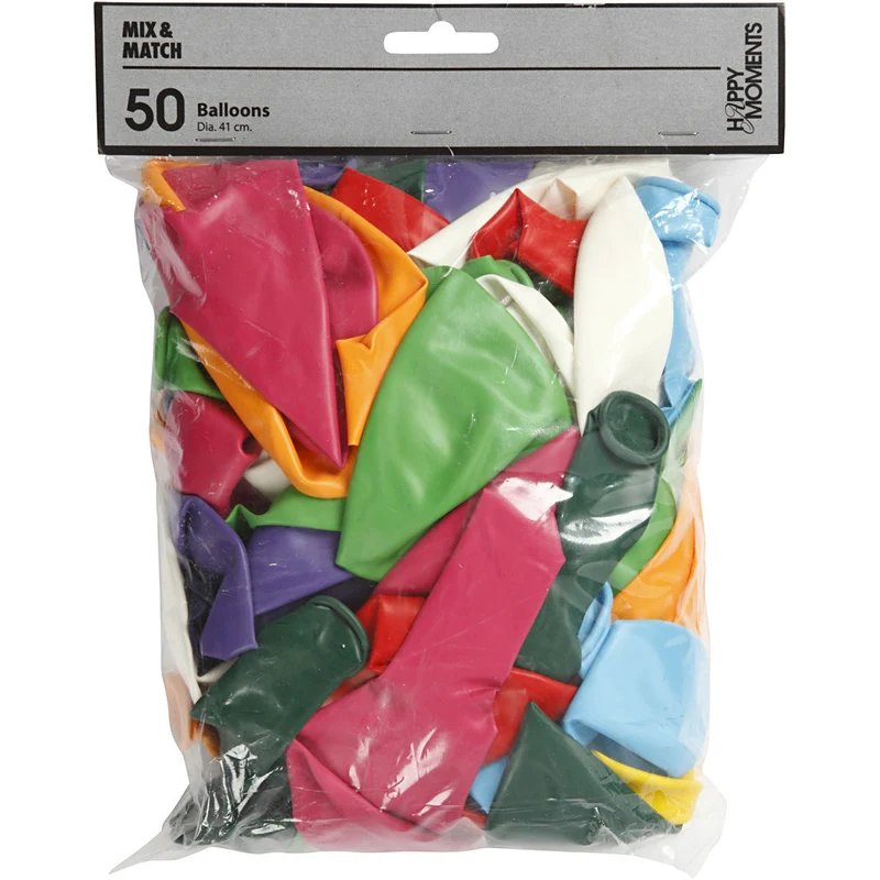 Riesenballons, D 43 cm, Sortierte Farben, 50 Stk/ 1 Pck [HOB-59126]