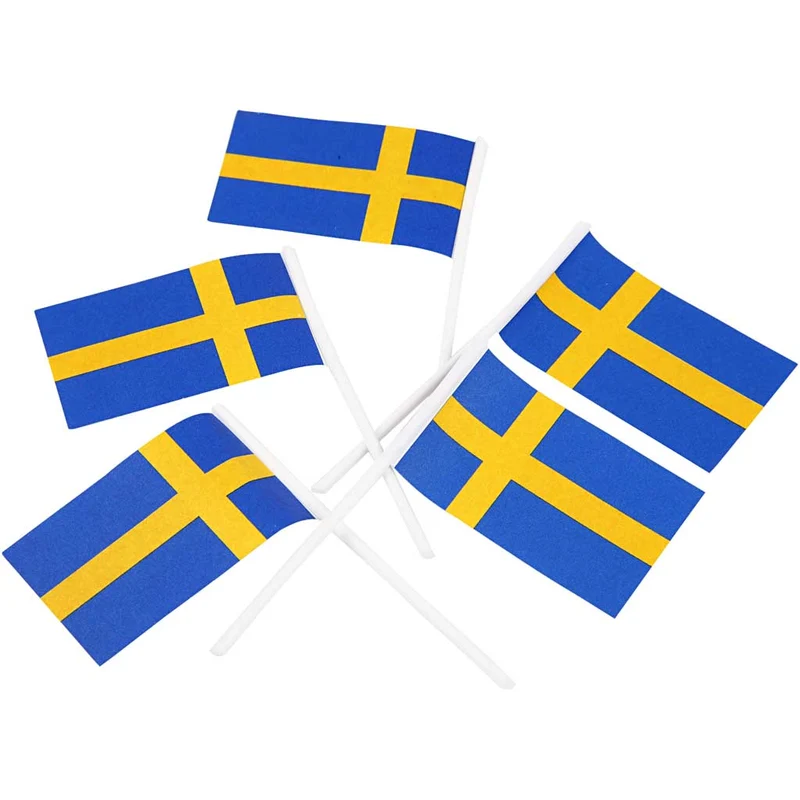 Kuchenflagge, Größe 30x50 mm, 100 Stk/ 1 Pck, Schweden [HOB-59123]
